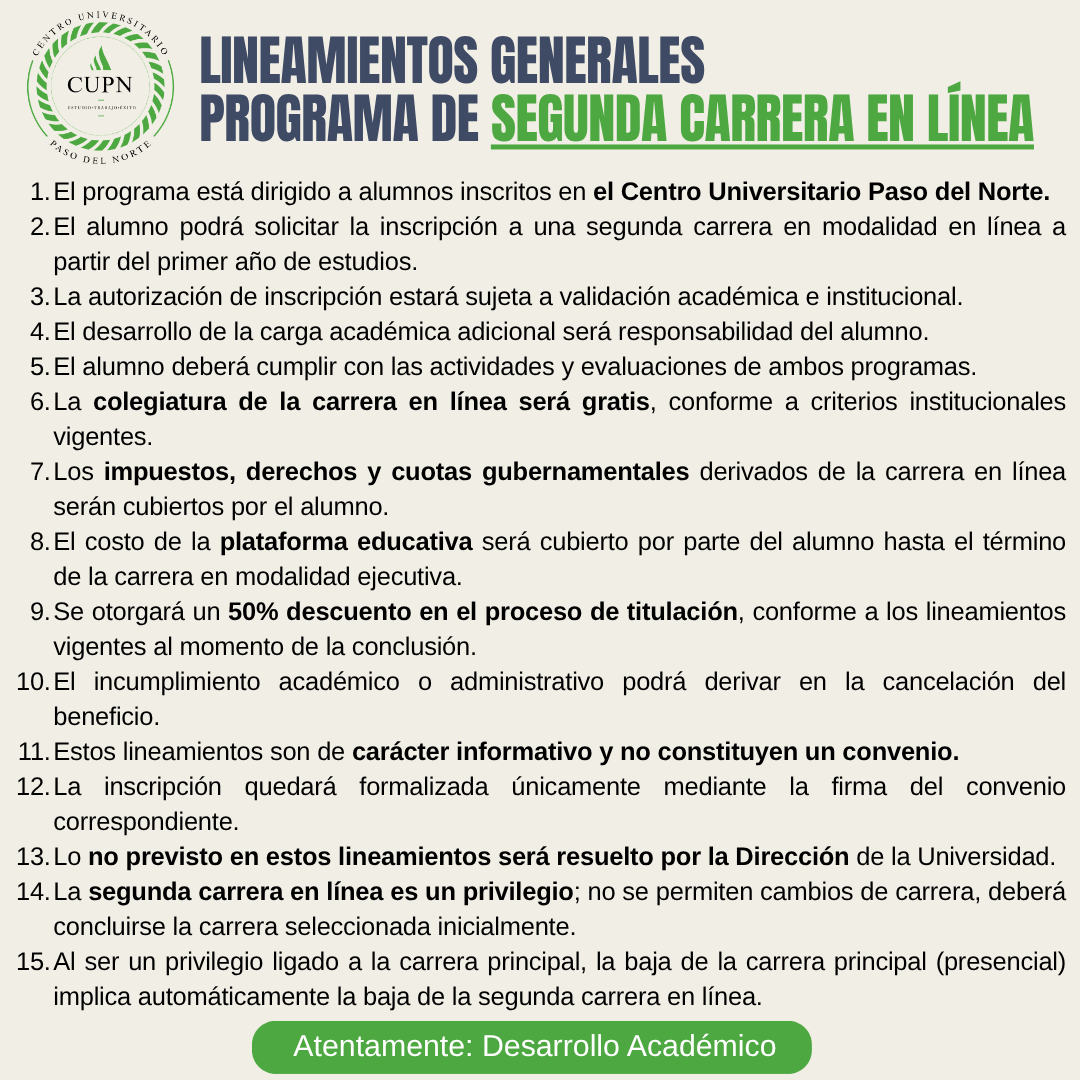 Solicitud de Segunda Carrera en Línea